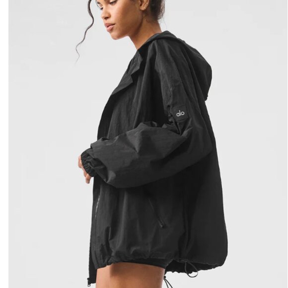 ALO Vantage Nylon Ripstop Track Jacket Black Size Large - Picture 16 of 16